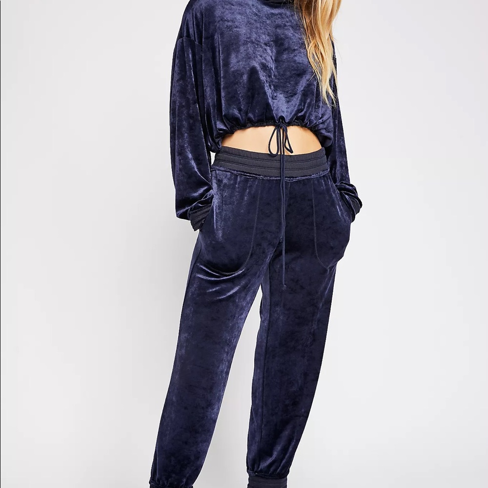 Free people over the moon velour 2 piece set